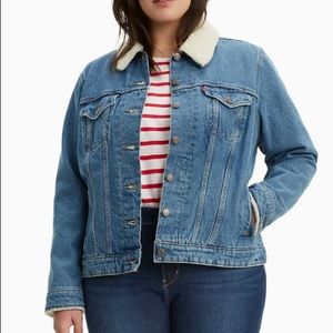 LEVIS PLUS SHERPA LINED DENIM JACKET